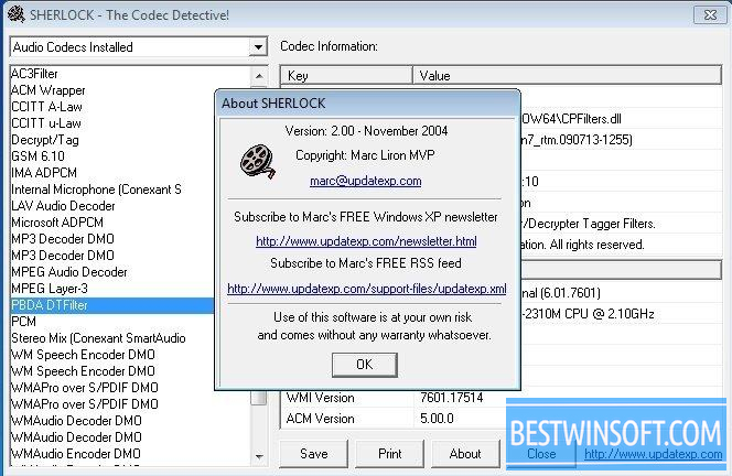 Free decoder for windows xp
